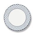 Lohr Astor Allegra scallop dinner plate, 10-inch ceramic plate with elegant scalloped edges, ideal for serving meals.