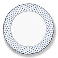 Lohr Astor Allegra 12-inch round scallop rimmed charger and serving plate with elegant design and detailed scalloped edge.