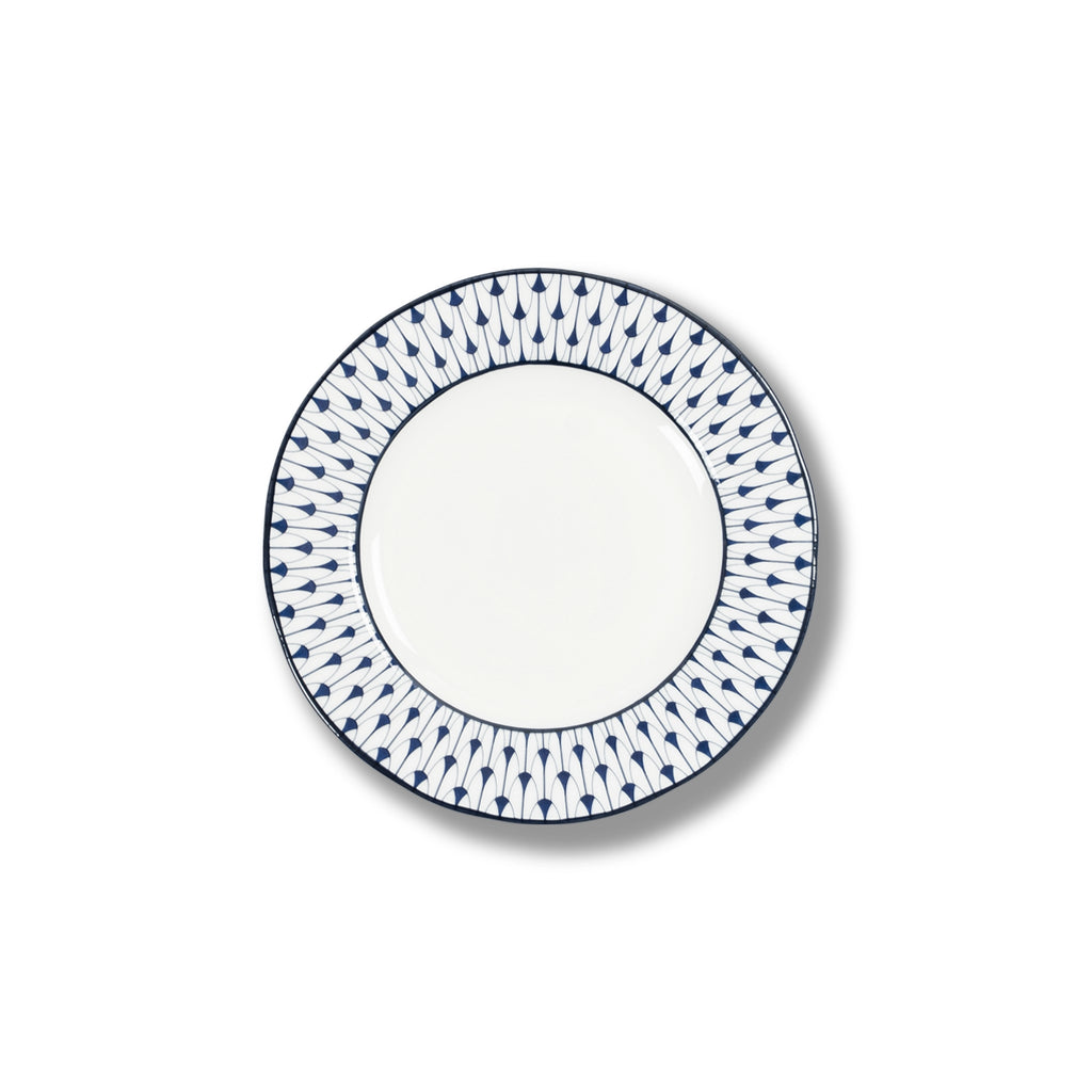 Lohr Astor Allegra scallop rimmed 6-inch canapé plate with elegant design, ideal for serving appetizers and small bites.