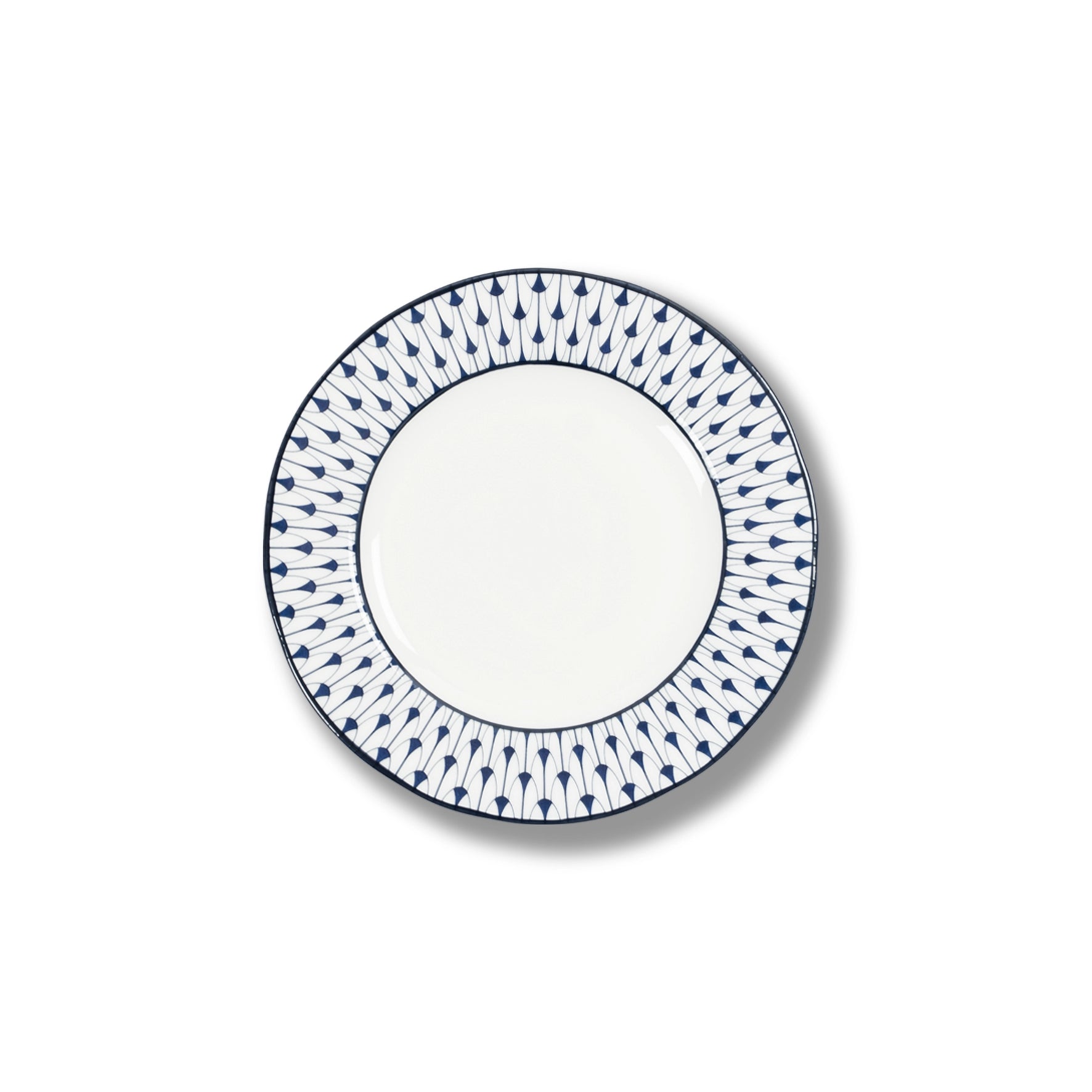 Lohr Astor Allegra scallop rimmed 6-inch canapé plate with elegant design, ideal for serving appetizers and small bites.