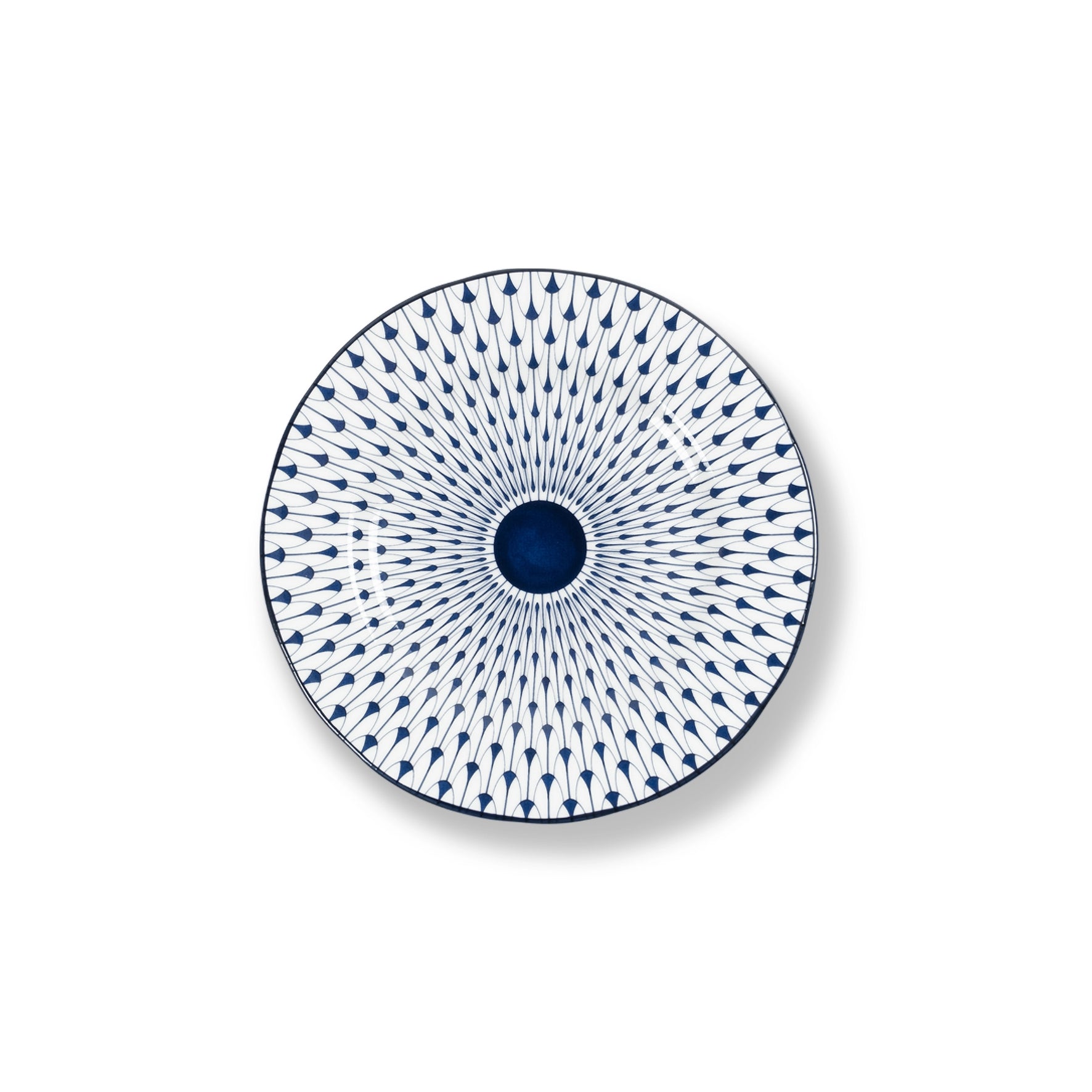 Lohr Astor Allegra Scallop 6-inch full face side plate with scalloped edges, showcasing elegant ceramic design and pattern.