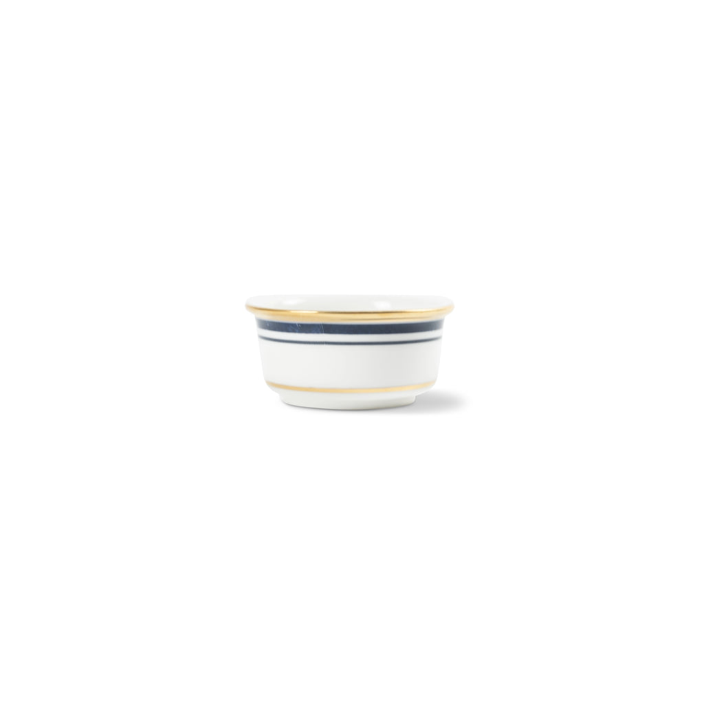 Lohr Astor Conrad Classic 3-inch spice pot for salt and pepper, featuring a traditional ceramic design and metallic accents.