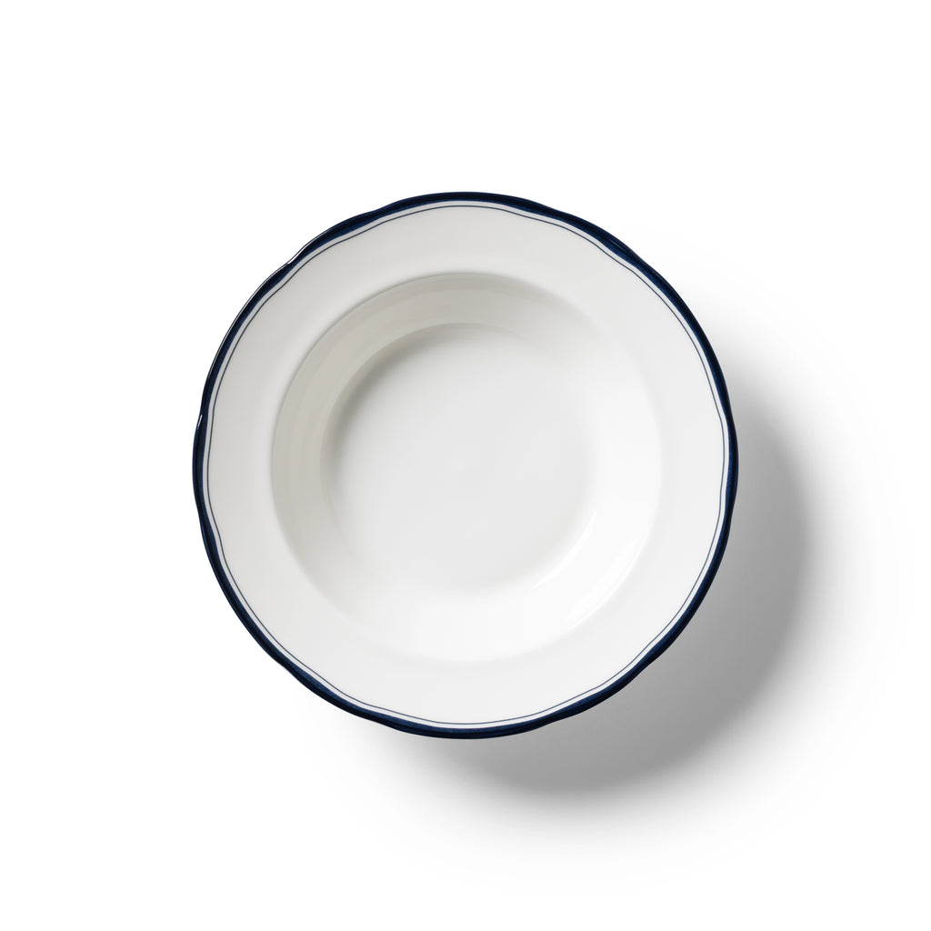 Lohr Astor Conrad Classic 8-inch soup bowl with a white ceramic finish, designed for serving soups and stews.