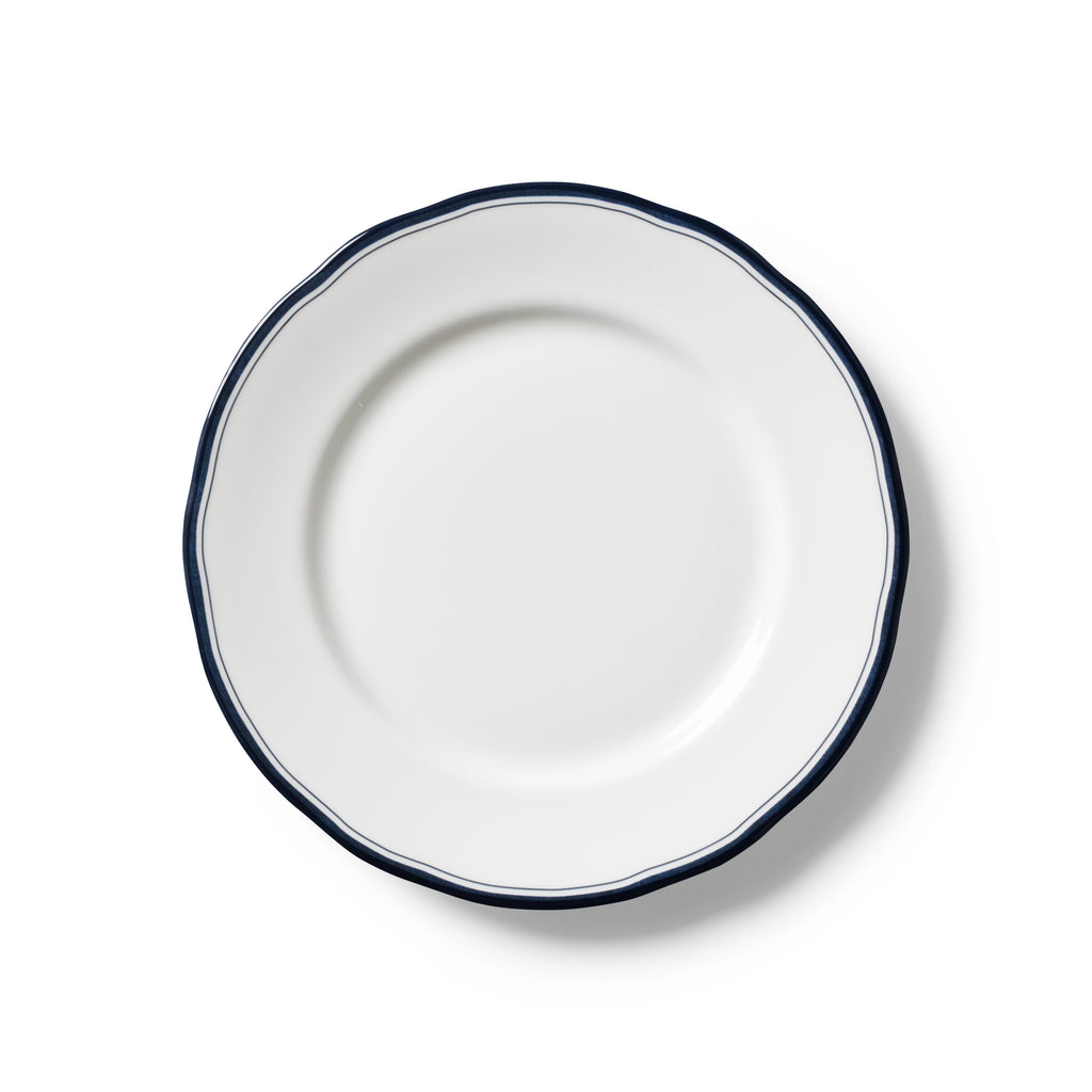 Lohr Astor Conrad Classic 8-inch starter and dessert plate with a white ceramic finish and elegant design.