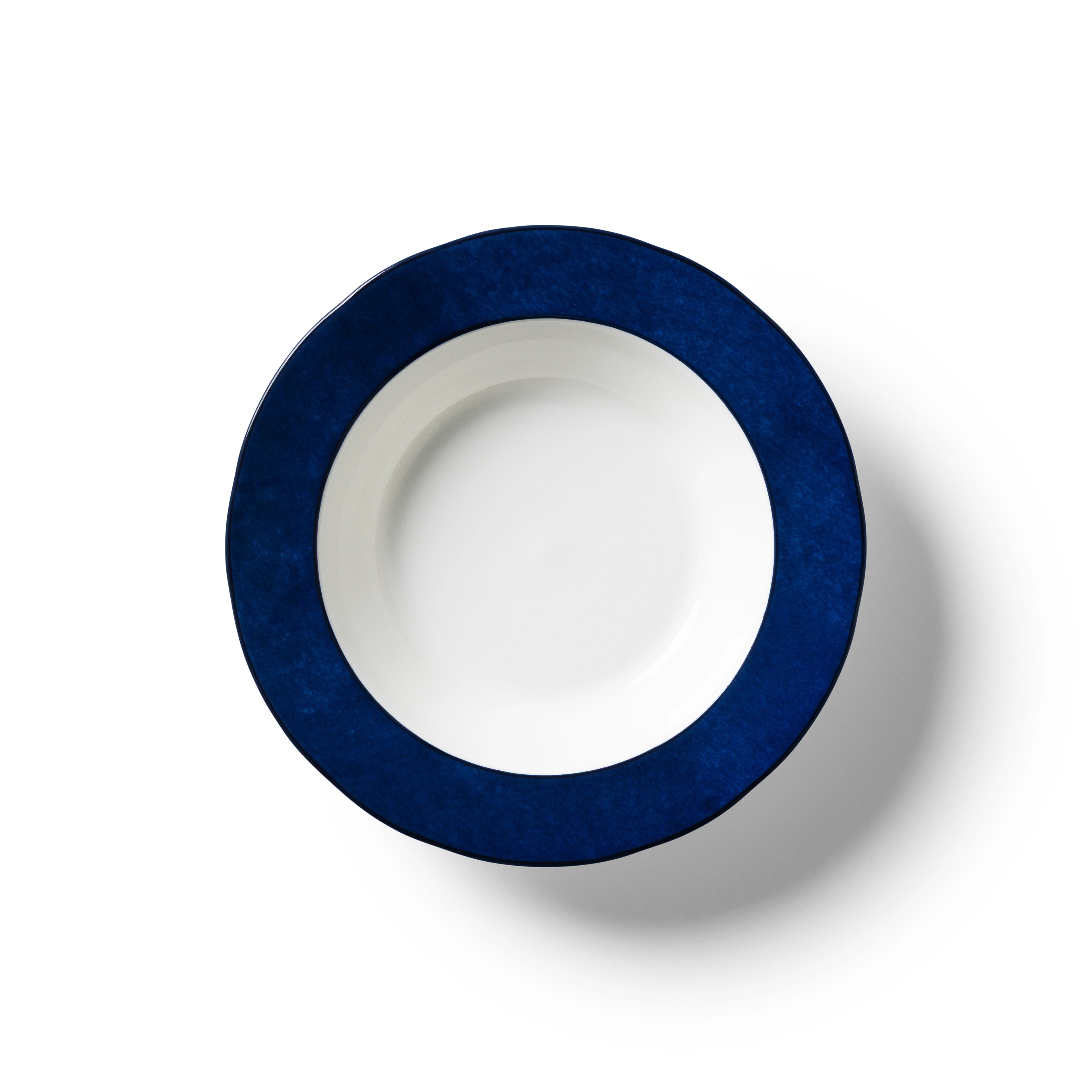 Lohr Astor India Cloud 8-inch soup bowl with intricate blue and white Indian-inspired patterns on ceramic ceramic.