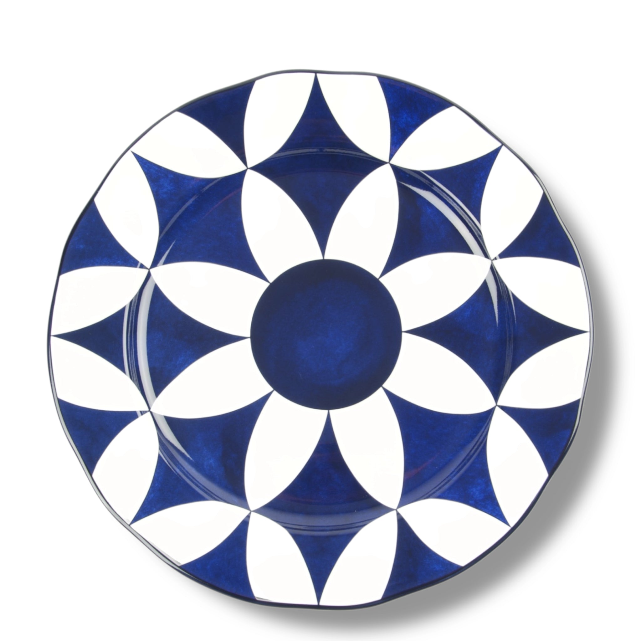 Lohr Astor Waldorf Star 12-inch full face charger plate with intricate star design for elegant table settings