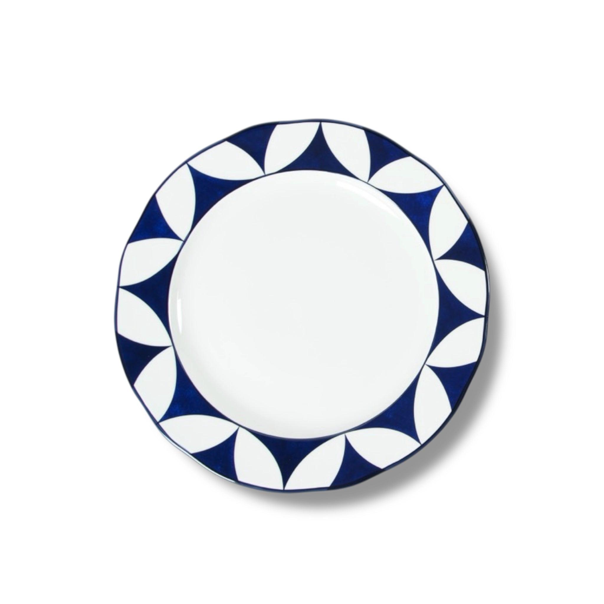 Lohr Astor Waldorf Star rimmed 8-inch starter plate with elegant design and detailed star pattern on white porcelain.
