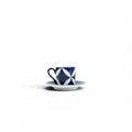 Lohr Astor Waldorf Star espresso cup and saucer set, white porcelain with elegant star pattern, for stylish coffee serving.