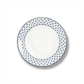 Lohr Astor Allegra Scallop Soup Bowl in blue and white, top view