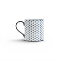 Lohr Astor Allegra Scallop Mug in blue and white, side view
