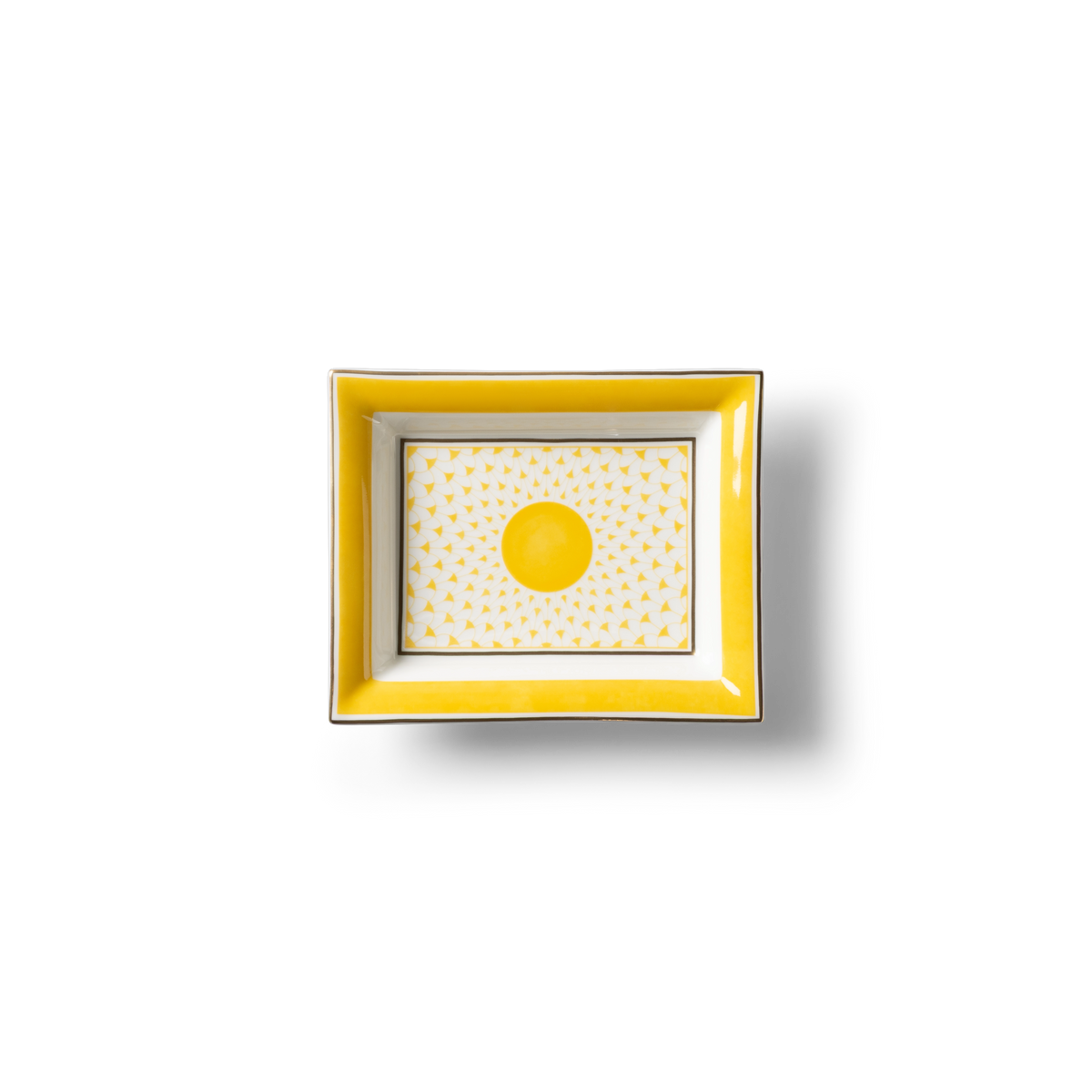 Lohr Astor India Cloud Tray in yellow and white, top view