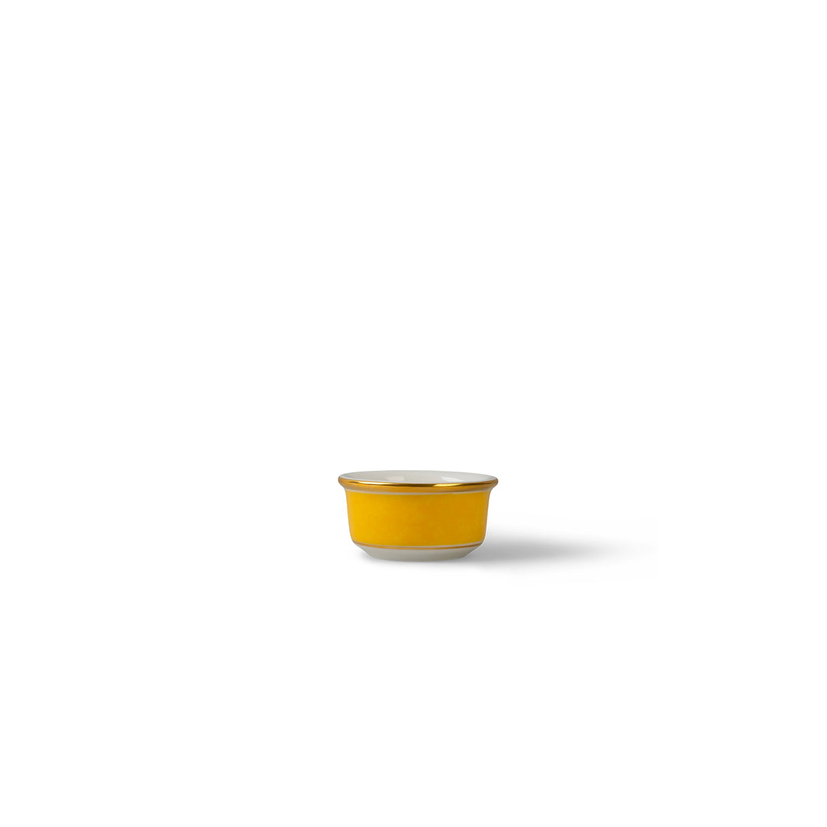 Lohr Astor India Cloud Spice Pot in yellow and white, side view