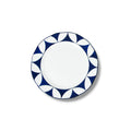 Lohr Astor Waldorf Star Rimmed Canapé Plate in blue and white, top view