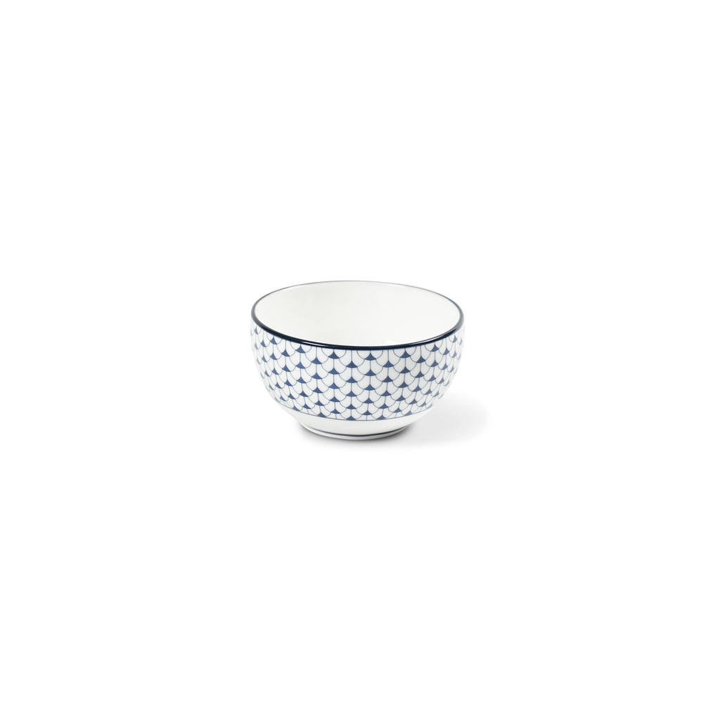 Lohr Astor Allegra scallop dip and sugar bowl set, 3-inch ceramic dish with scalloped edges for serving condiments