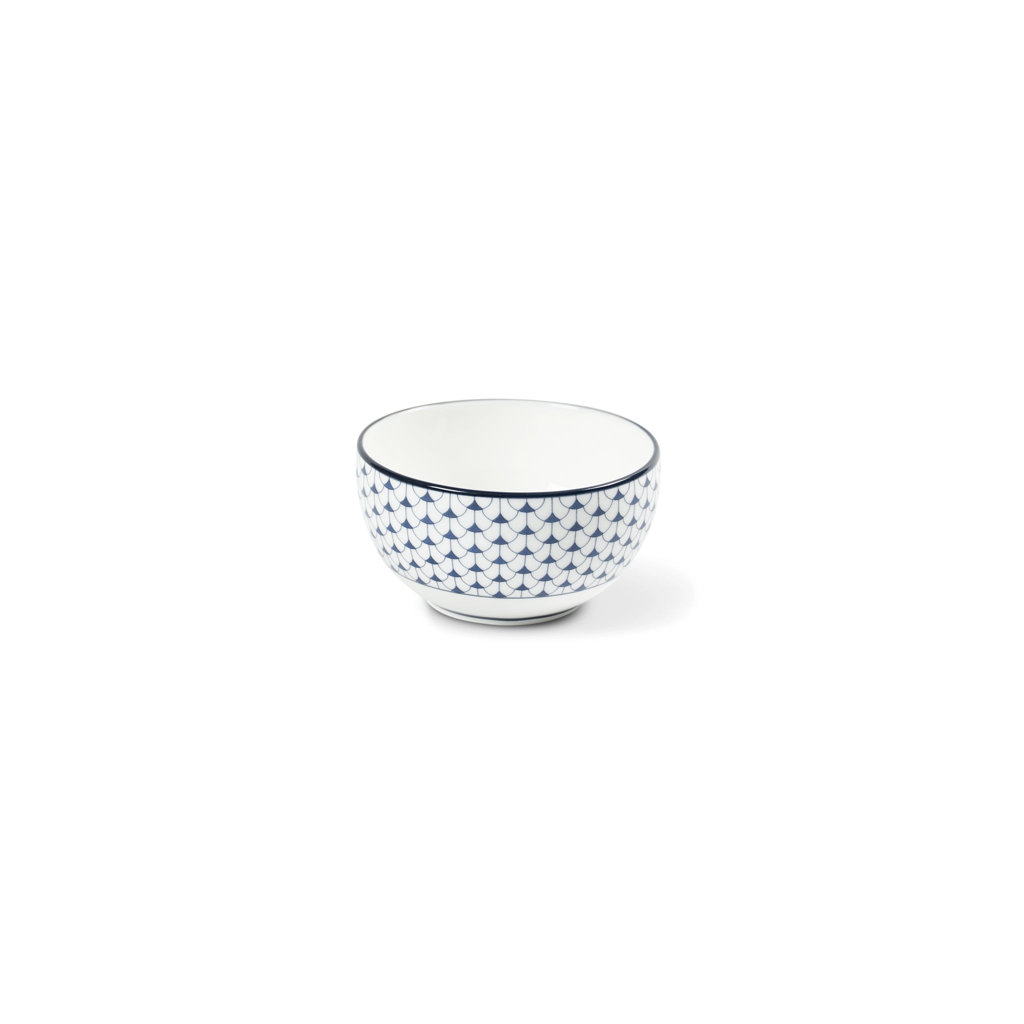 Lohr Astor Allegra scallop dip and sugar bowl set, 3-inch ceramic dish with scalloped edges for serving condiments