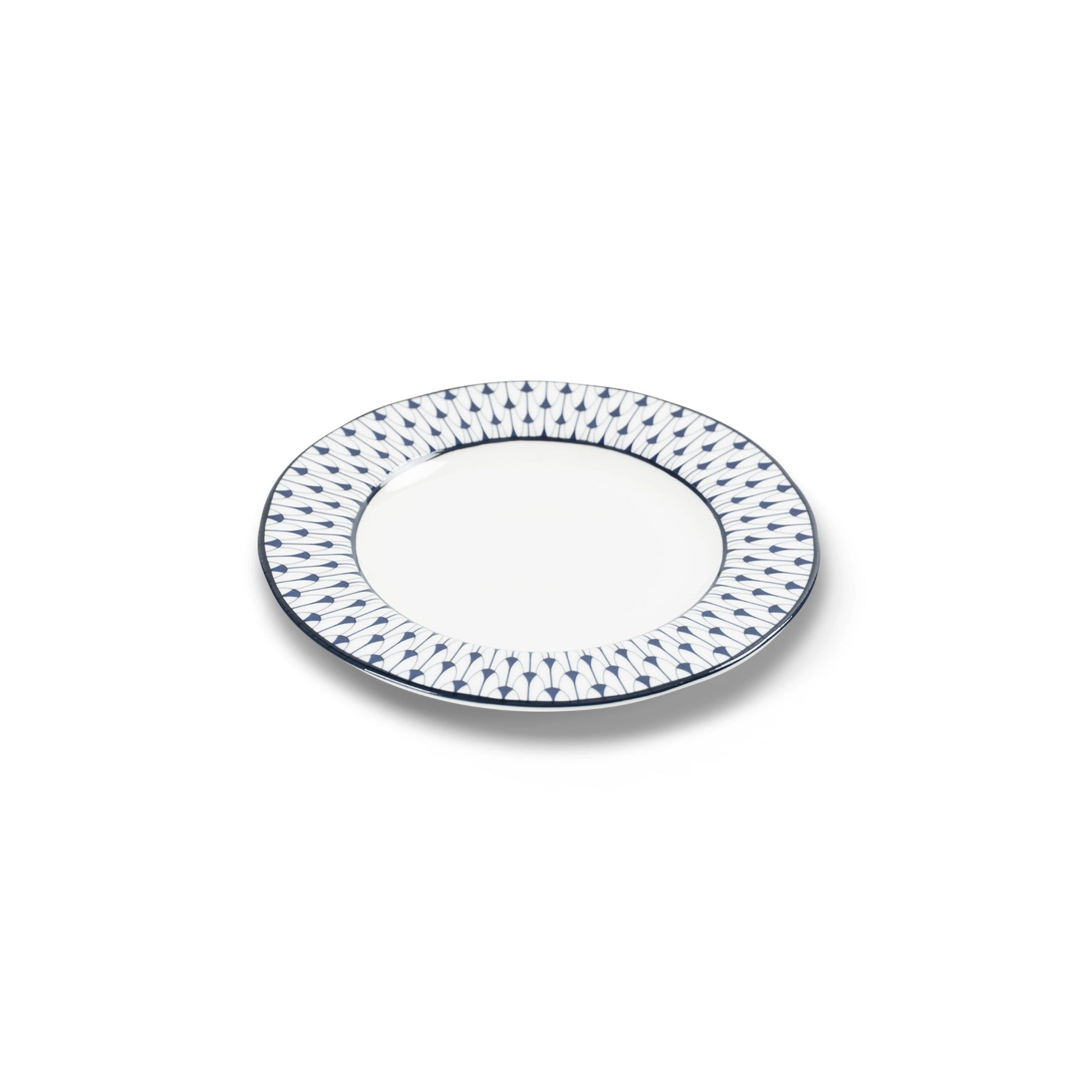 Lohr Astor Allegra scallop rimmed 6-inch canapé plate with elegant design, ideal for serving appetizers and small bites.