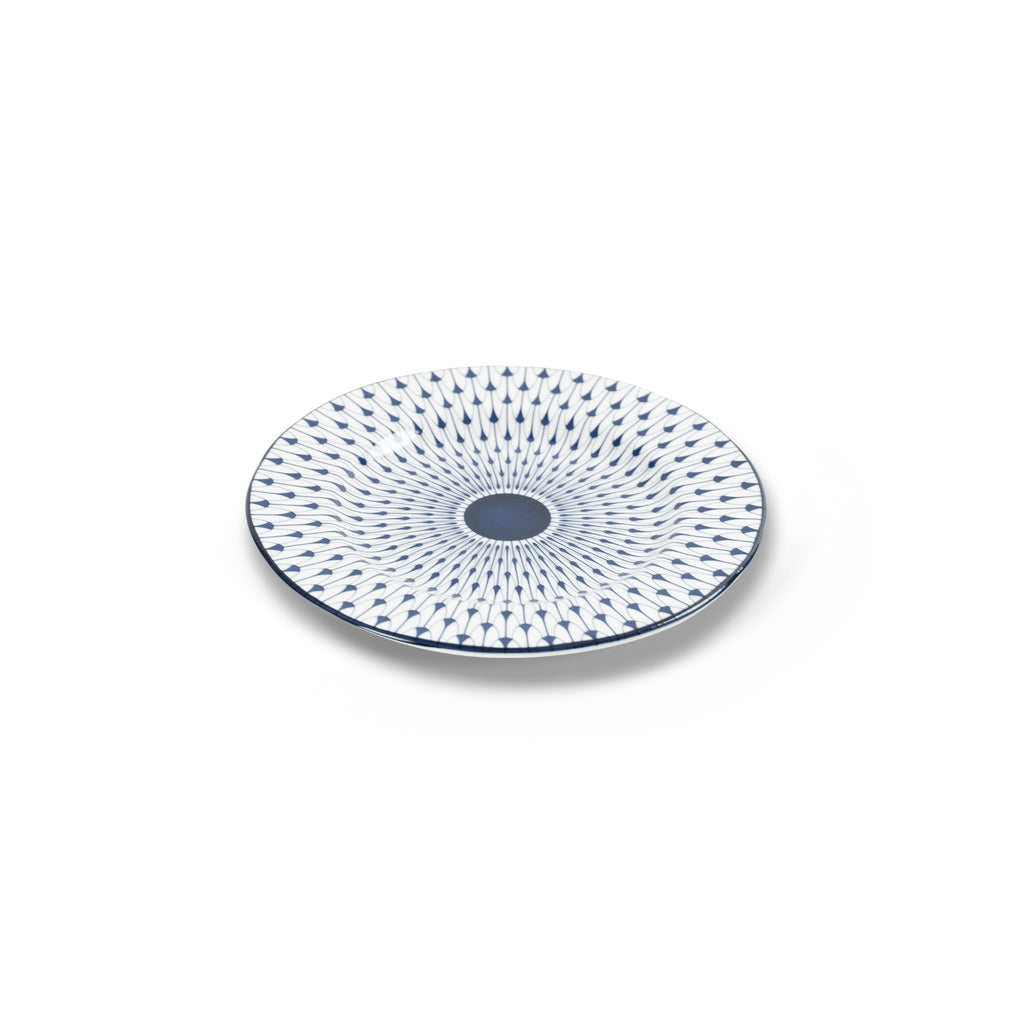 Lohr Astor Allegra scallop full face side plate, 6-inch ceramic dinnerware with a decorative scalloped edge design.