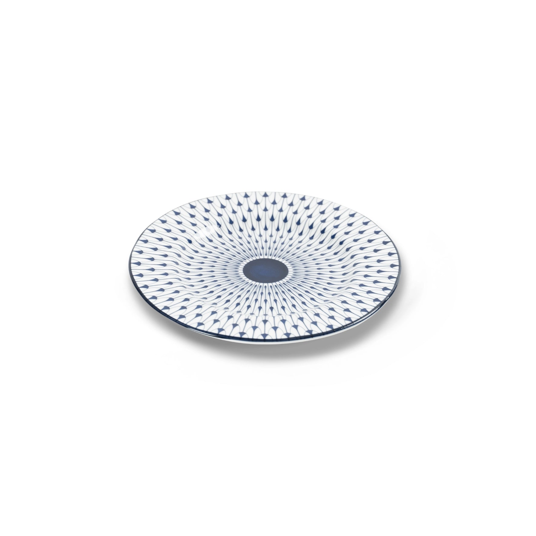 Lohr Astor Allegra scallop full face side plate, 6-inch ceramic dinnerware with a decorative scalloped edge design.