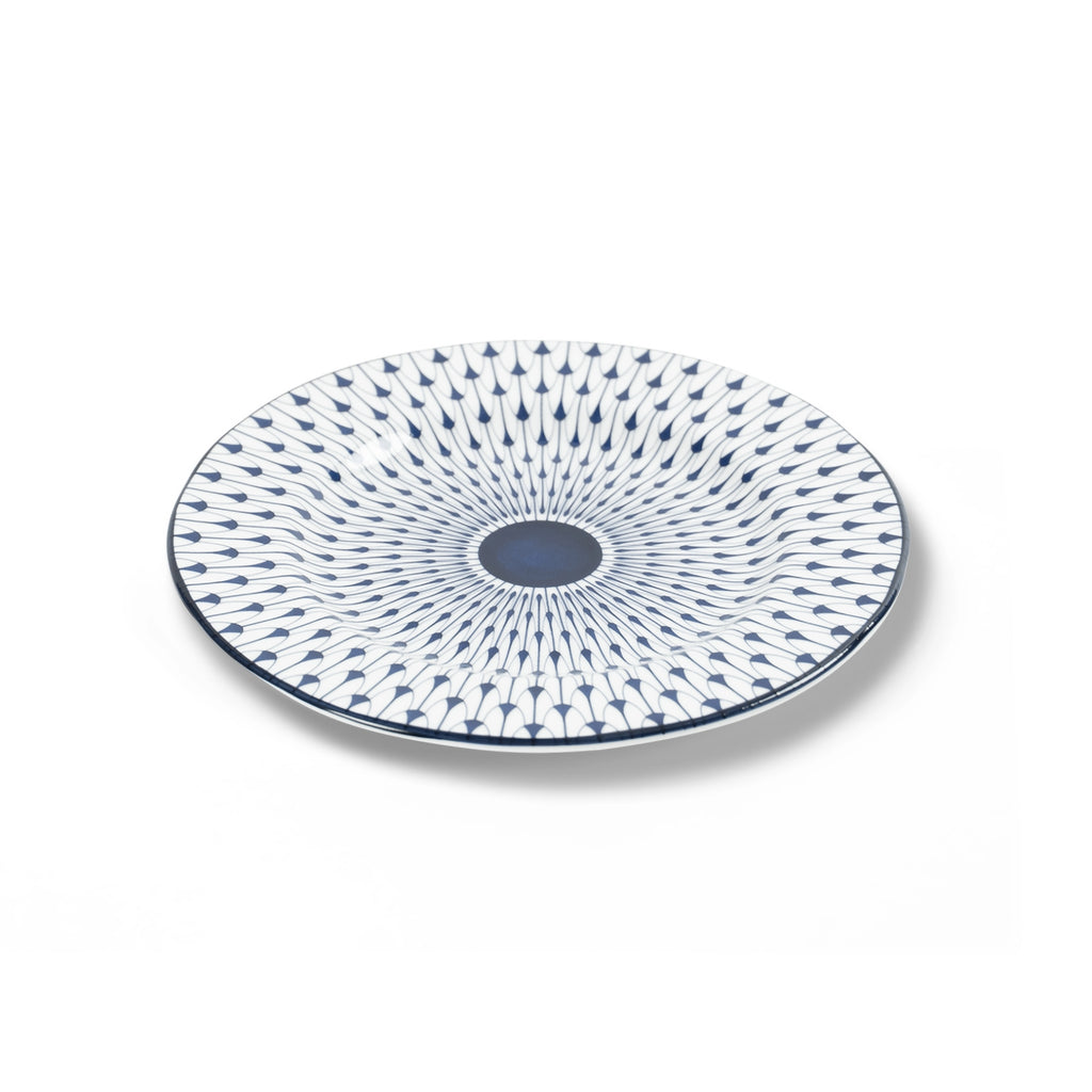Lohr Astor Allegra scalloped full face 8-inch dessert plate with elegant design, ideal for serving desserts and small treats.