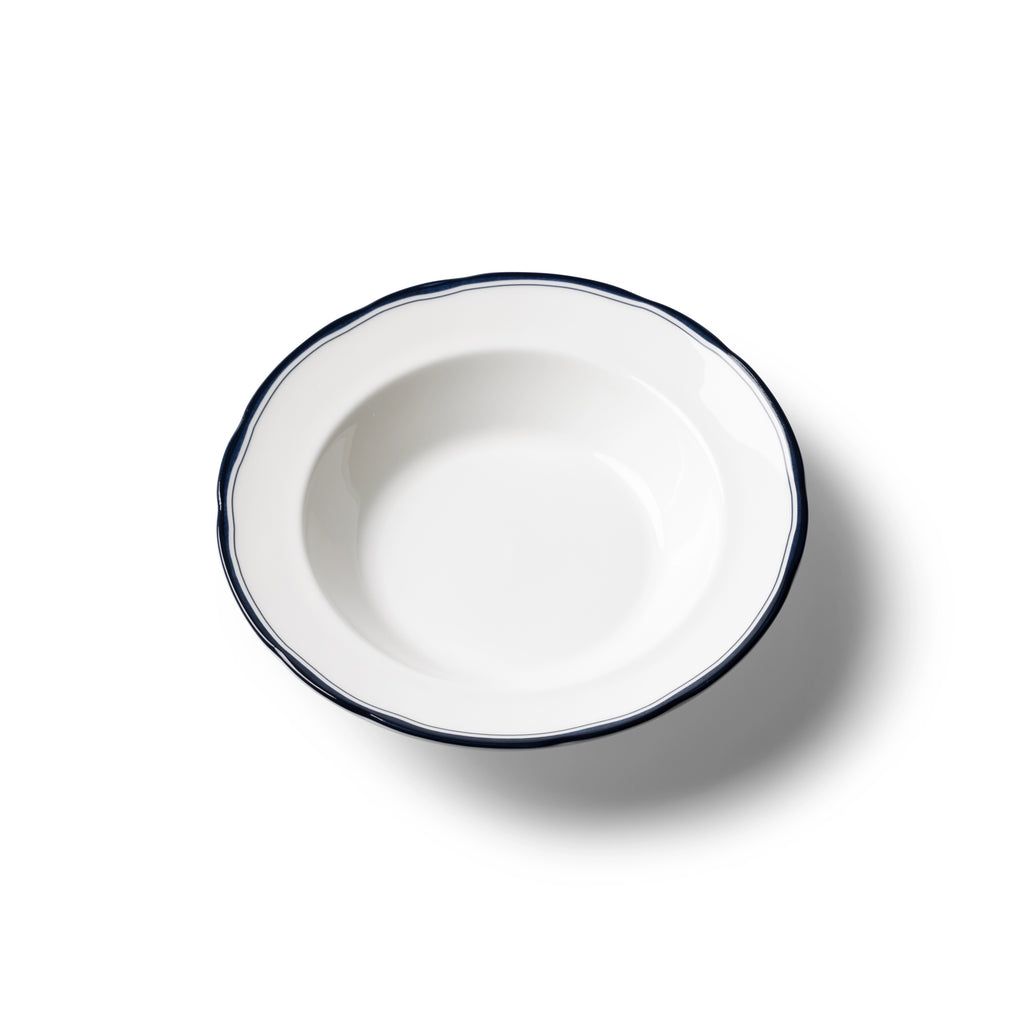 Lohr Astor Conrad Classic 8-inch soup bowl with a white ceramic finish and smooth, rounded edges.