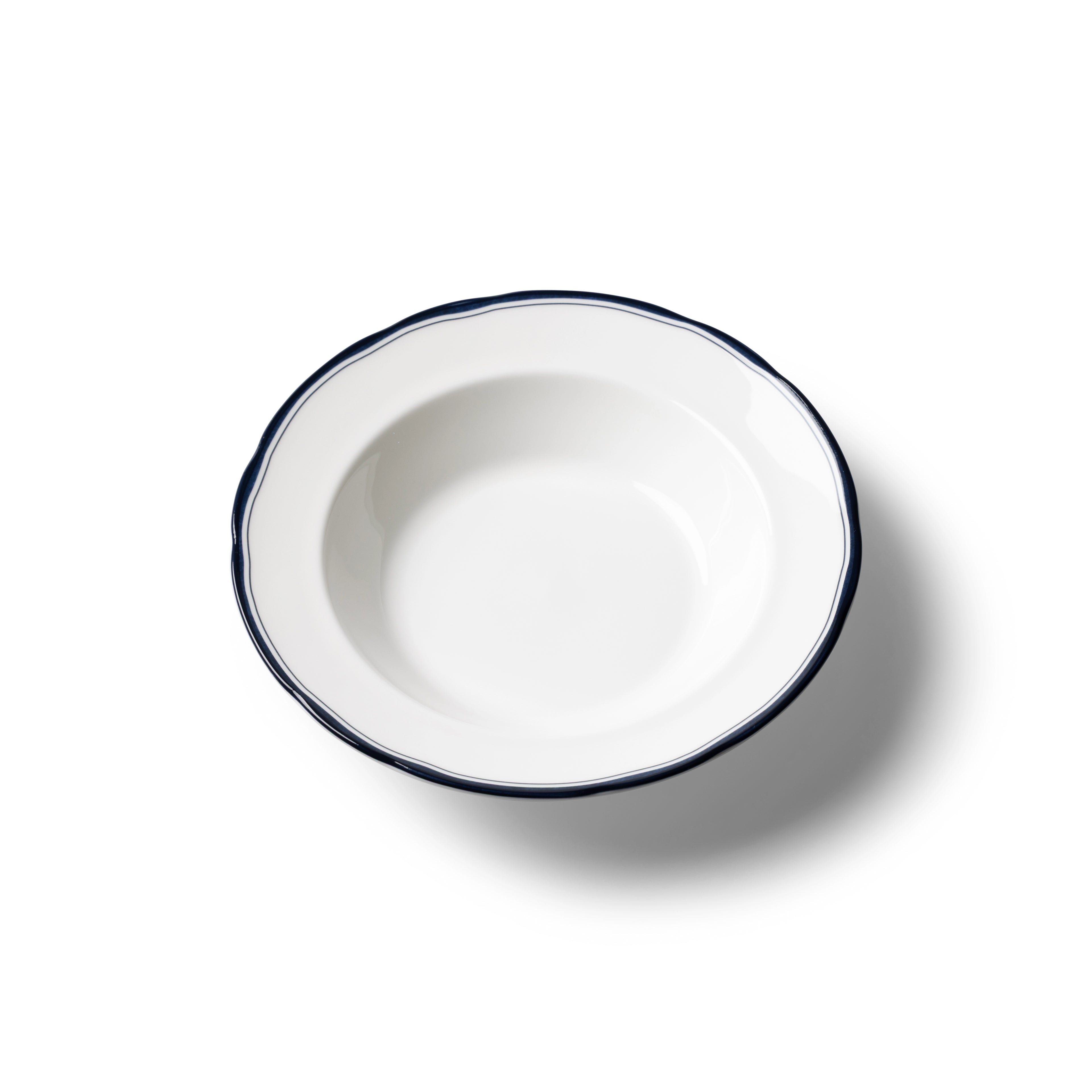 Lohr Astor Conrad Classic 8-inch soup bowl with a white ceramic finish and smooth, rounded edges.
