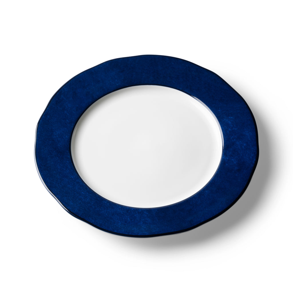 Lohr Astor India Cloud 10-inch dinner plate with intricate blue and white floral patterns, ceramic tableware for elegant dining.