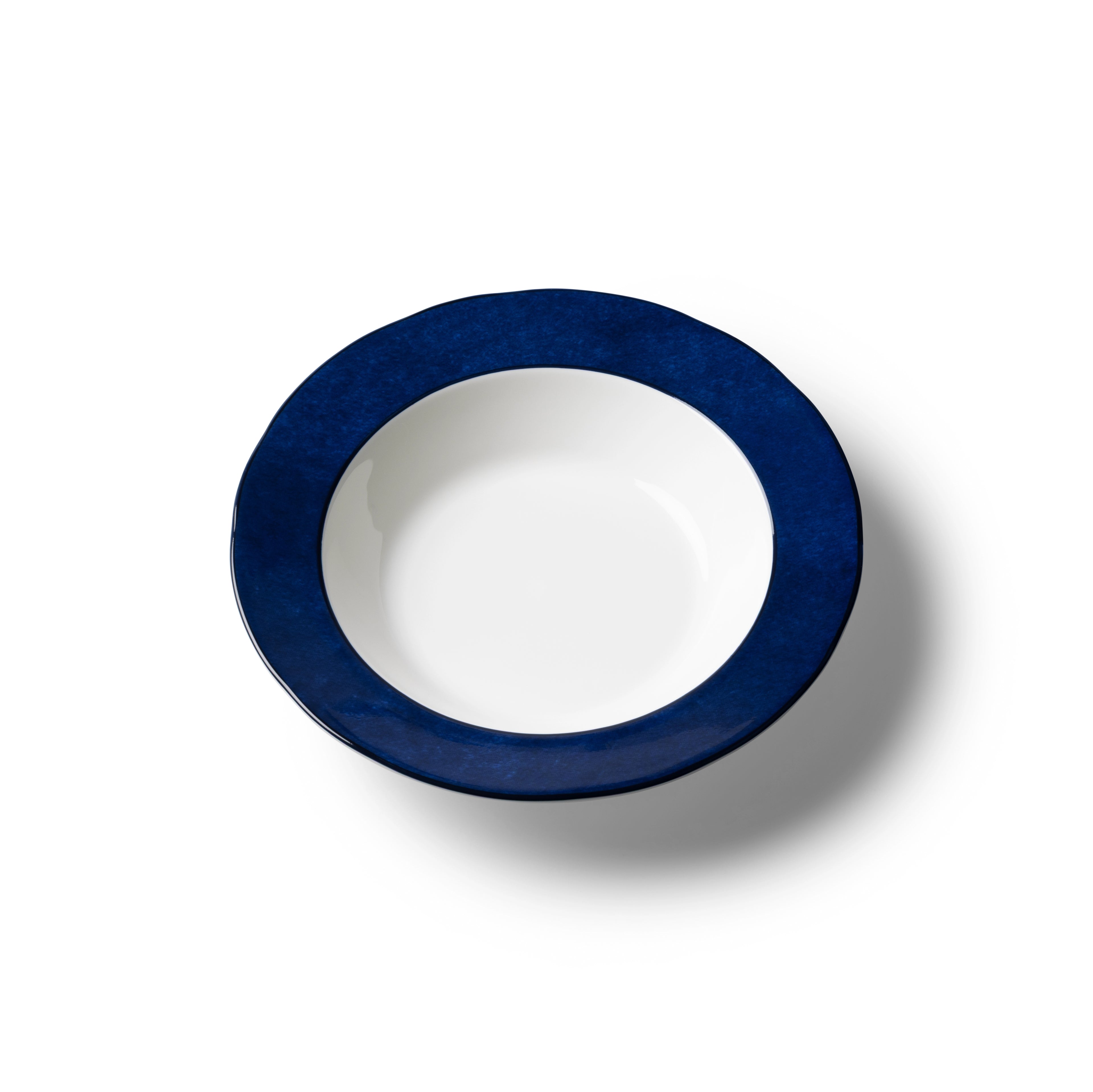 Lohr Astor India Cloud 8-inch soup bowl featuring a white and blue cloud pattern, perfect for serving soups and stews