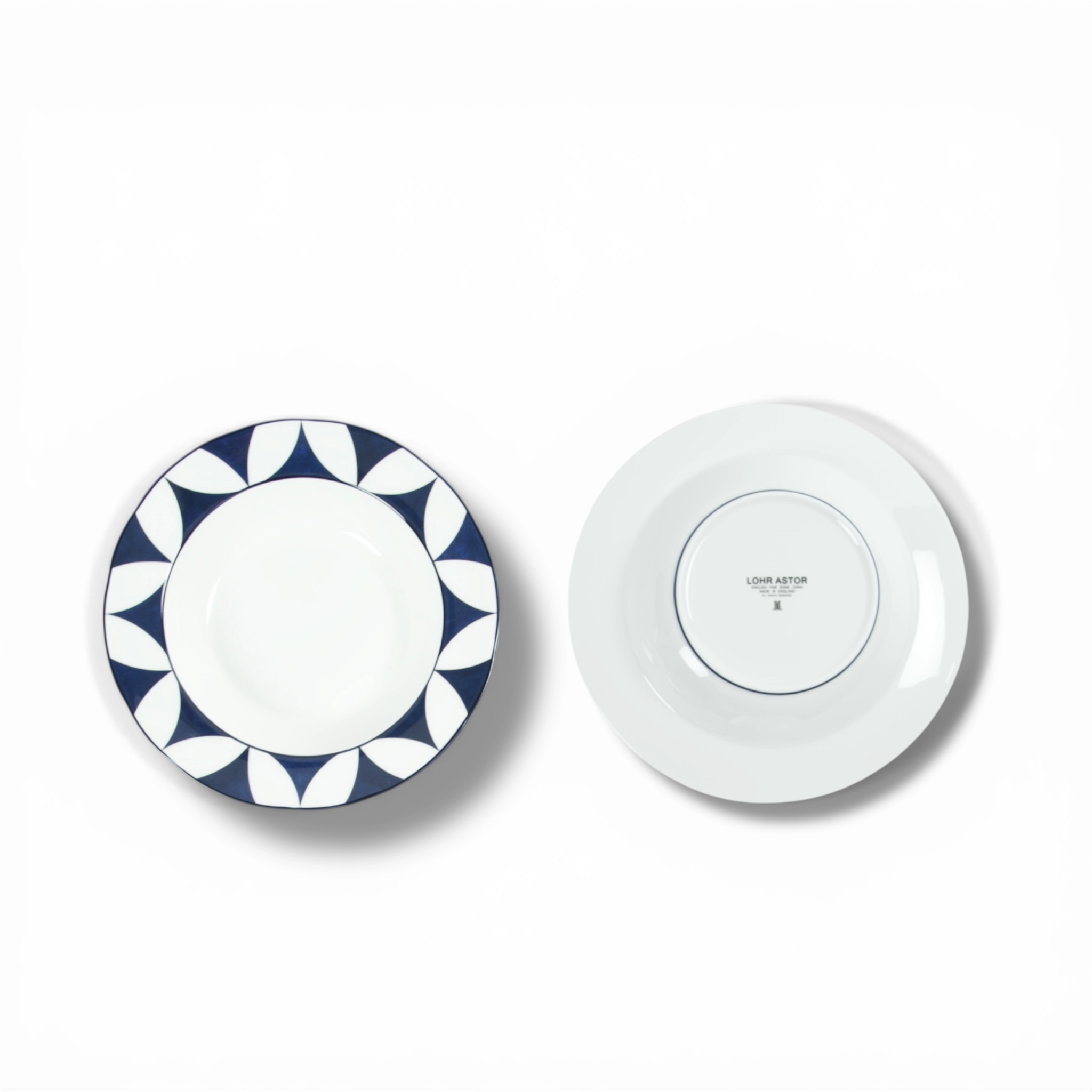 Lohr Astor Waldorf Star 8-inch soup bowl with a decorative star pattern, ideal for serving soups and stews.