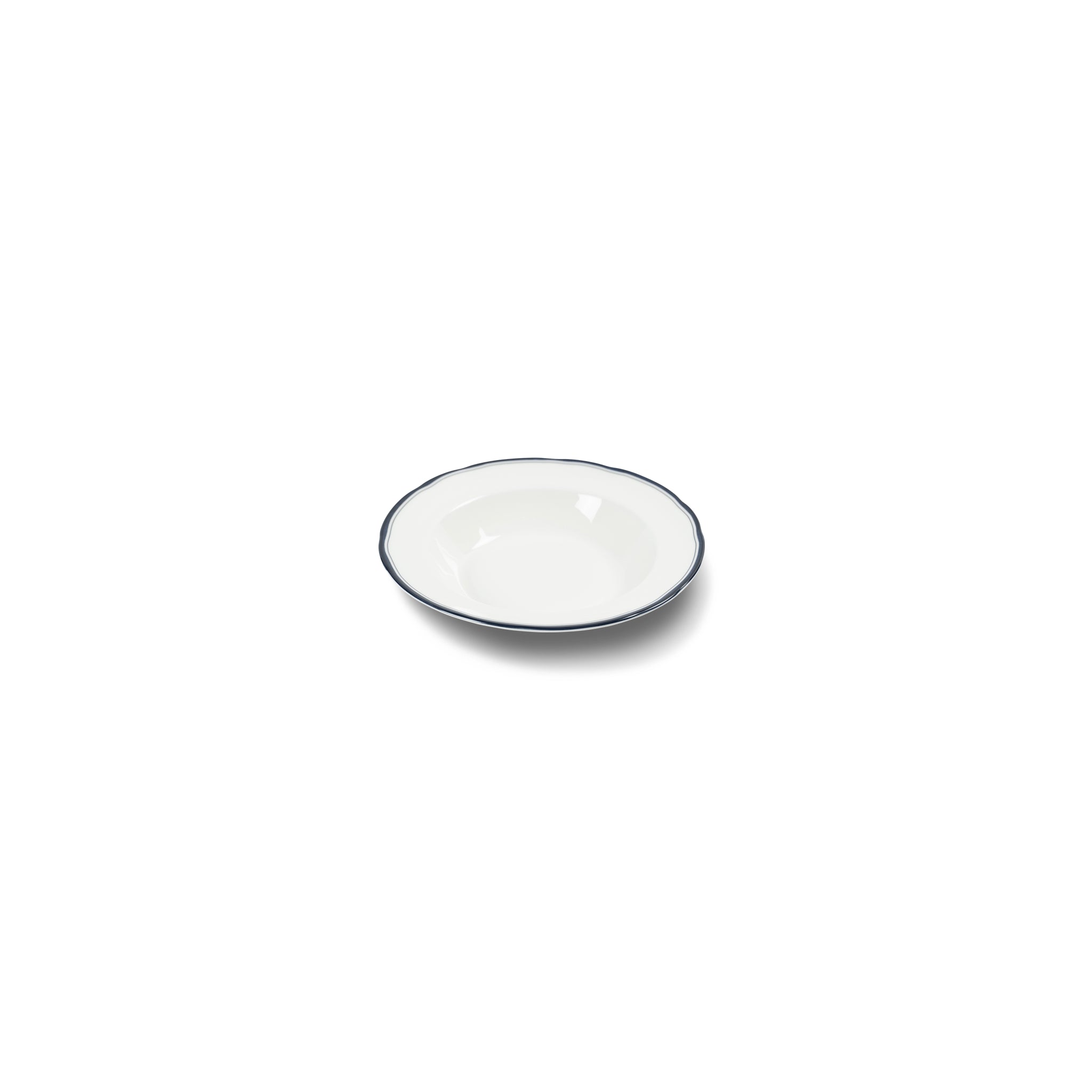Lohr Astor Conrad Classic 8-inch soup bowl with a white ceramic design, suitable for serving soups and stews.